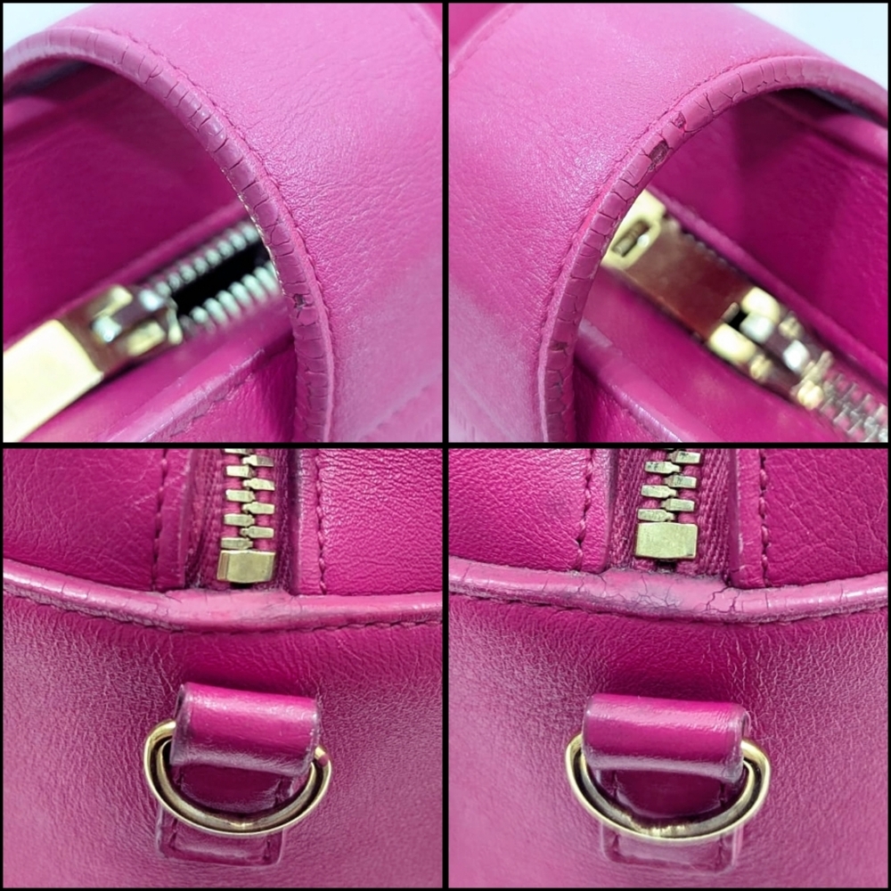 ✨️💎Authentic YSL Yves Saint Laurent Baby cabas Hot Pink Crossbody Bag - Picture 6 of 16